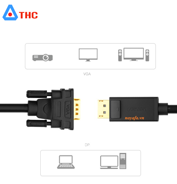 Cáp chuyển đổi DP to VGA